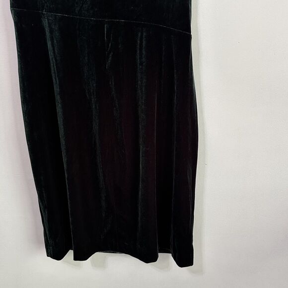 Lauren Ralph‎ Lauren Sheath Dress 16 Plus Emerald Green Stretch Velvet Party NEW - Picture 7 of 10